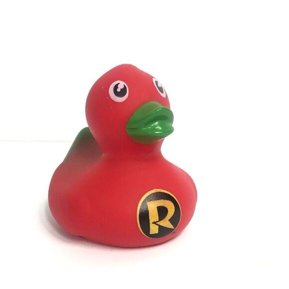 robbin rubber duck dc comics red green duck jeep ducking bath time baby toy - Picture 1 of 6